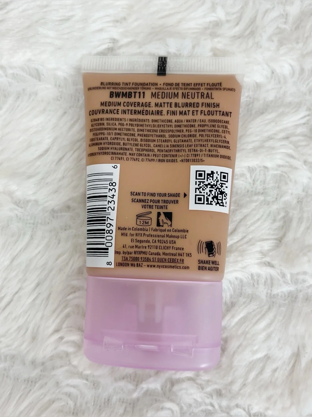 Nyx Bare With Me Blur Tint Foundation Medium Neutral 1 Oz Vegan Cruelty Free